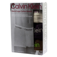 3pack calvin klein set v krabičce pánské boxerky 3 kusy stencil cotton stretch boxer classic fit