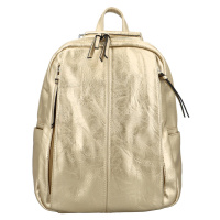 Stylový dámský koženkový kabelko/batoh Cedra, zlatý