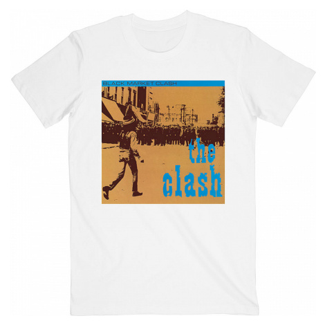 The Clash tričko, Black Market White, pánské RockOff