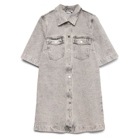 VERO MODA Košilové šaty šedá džínová