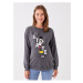 LC Waikiki Crew Neck Mickey Mouse Printed Long Sleeve Maternity Sweatshirt