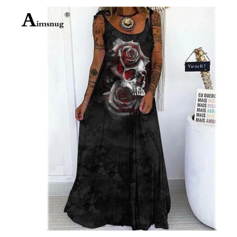 Gothic šaty s potiskem lebek
