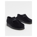 Clarks Originals Wallabee flat shoes in black suede