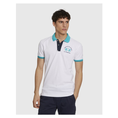 Polokošile la martina man polo s/s piquet stretch bílá