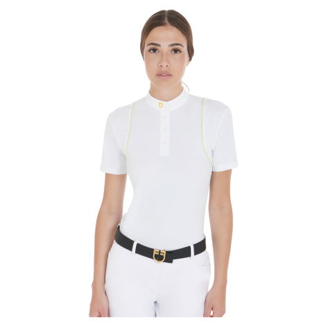 Triko závodní Polo EQUESTRO, dámské, white/lime