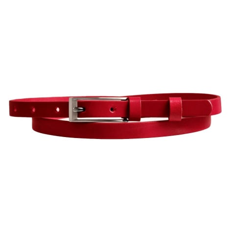 Dámský kožený úzký pásek 15-1-93 červený 85 cm Penny Belts