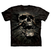Pánské batikované triko The Mountain - Breakthrough Skull - černé