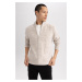 DEFACTO Standard Fit Half Turtleneck Waffle Cardigan