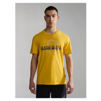 Žluté pánské tričko NAPAPIJRI Iceberg - Pánské