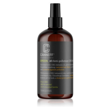 Canneff Green Anti-pollution CBD & Plant Keratin Hair Spray bezoplachová péče na vlasy 200 ml