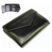 Černá kožená dámská peněženka