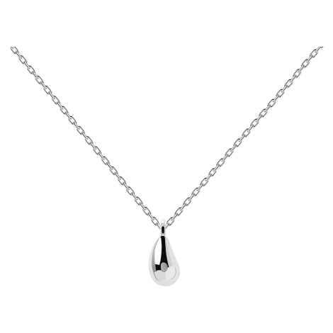 PDPAOLA Minimalistický stříbrný náhrdelník Drop Essentials CO02-497-U (řetízek, přívěsek)