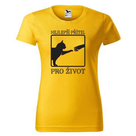 DOBRÝ TRIKO Dámské tričko s potiskem Nejlepší přítel Barva: Žlutá