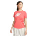 Nike SPORTSWEAR ESSENTIAL ICON FUTURA Dámské tričko, lososová, velikost