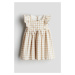 H & M - Bavlněné šaty's volánky - béžová