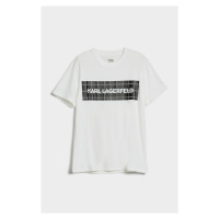 Pyžamové tričko karl lagerfeld printed pj t-shirt set černá
