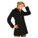 Zimní dámský vlněný černý kabát i