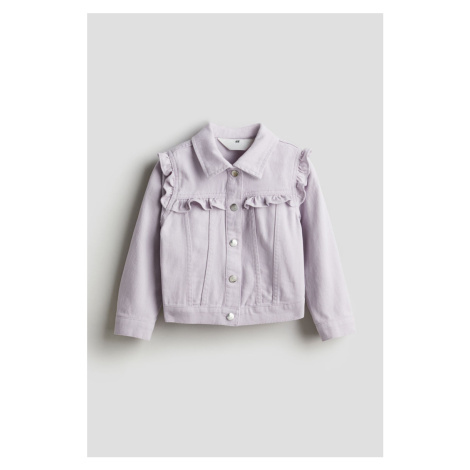 H & M - Frill-trimmed twill jacket - fialová H&M