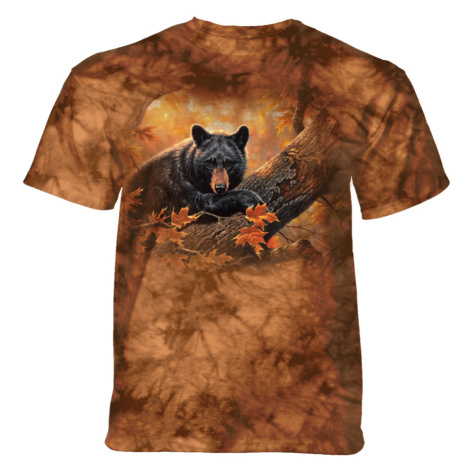 The Mountain Dětské batikované tričko - HANGING OUT - medvěd - hnědé