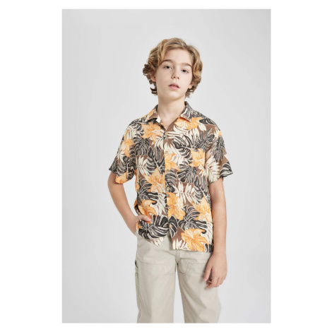 DEFACTO Boy Oversize Fit Patterned Viscose Shirt