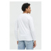 Bavlněné tričko s dlouhým rukávem Hollister Co. bílá barva