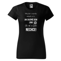 DOBRÝ TRIKO Dámské tričko s potiskem LÍNÁ Barva: Černá