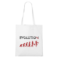 DOBRÝ TRIKO Bavlněná taška s potiskem Evoluce nákupy Barva: Bílá