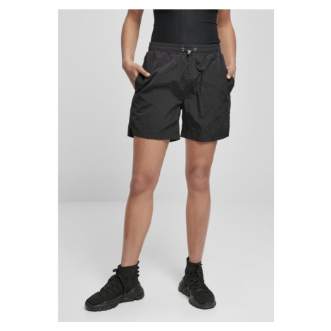 Ladies Crinkle Nylon Shorts - black Urban Classics