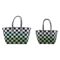 TOPMOVE® Sada nákupních tašek, 2dílná (černá/bílá/zelená)