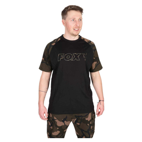 Fox tričko black camo outline t-shirt