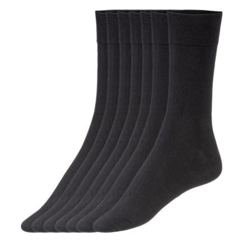LIVERGY® Pánské ponožky s BIO bavlnou, 7 párů (černá)