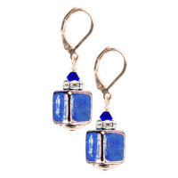 Lampglas Nebesky modré dámské náušnice Triple Blue z perel Lampglas ECU28
