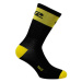 SIX2 Cyklistické ponožky klasické - SHORT LOGO - žlutá/černá