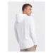 Ombre Clothing Jedinečná bílá mikina s nápisem V1 SSPS-0151