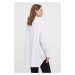 Bavlněná košile Silvian Heach bílá barva, relaxed, s klasickým límcem