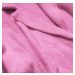 Dlouhý růžový vlněný přehoz přes oblečení typu alpaka (7102#)