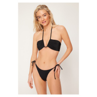 Trendyol Black Strapless Accessorized Bikini Top