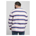 Pánské tričko dlouhý rukáv // Urban classics Light Stripe Oversized LS white/sportyblue