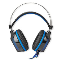 Nedis Herní headset GHST500BK s mikrofonem, zvuk 7.1, LED, USB, kabel 2,1 m, černo-modrý