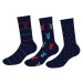 3PACK Pánské ponožky Cornette A50 Tmavě modrá