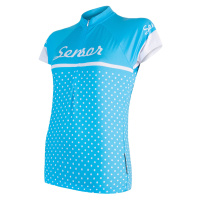 Dámský cyklistický dres Sensor Cyklo Dots Blue