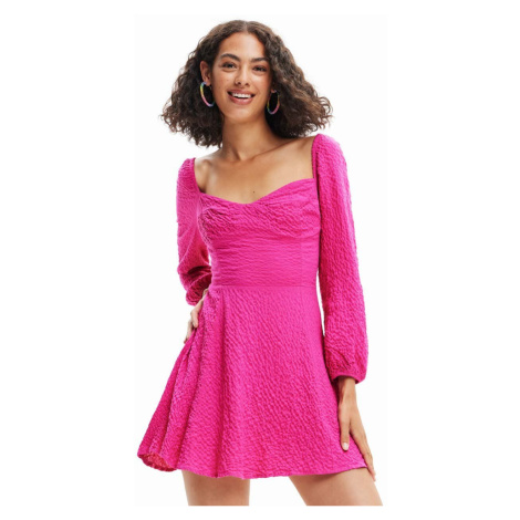 Šaty Desigual růžová barva, mini