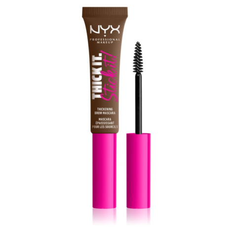 NYX Professional Makeup Thick it Stick It Brow Mascara řasenka na obočí odstín 06 Brunette 7 ml