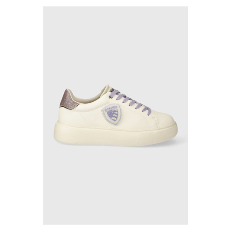 Kožené sneakers boty Blauer VENUS bílá barva, S4VENUS01.RIL