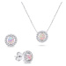 Brilio Silver Půvabný stříbrný set šperků s opály SET225WP (náušnice, náhrdelník)