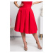 Červená áčková krátká sukně