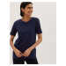 Tričko z čisté bavlny, rovný střih Marks & Spencer námořnická modrá