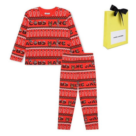 Dětské pyžamo Marc Jacobs červená barva