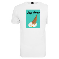 Mister Tee Pánské tričko s potiskem Mic Drop bílé ruznobarevne
