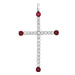 DIAMOND SPOT Diamantový přívěsek kříž s rubíny ASDPVC4-R (Au 585/1000, 1,32 g)
